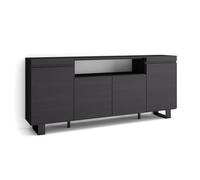 Buffet, Bahut, Enfilade, Meuble de Séjour, 200x35x87cm, Noir, RF2293