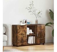 vidaXL Buffet Chêne fumé - 88,5×30,5×55,5 cm, bois d'ingénierie, rangement pratique