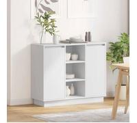 Buffet - bahut - enfilade Vidaxl Buffet LED avec étagère Blanc 90 x 32 x 75 cm Bois d'ingénierie