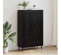 Buffet - bahut - enfilade Vidaxl Haut Armoire Chêne noir 69,5 x 31 x 115 cm Bois d'ingénierie