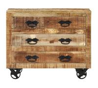 Buffet bahut - grand espace - avec 3 tiroirs 80x30x65 cm - Bois de manguier brut massif(98175) ZLH