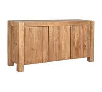 Buffet/bahut L. 168 cm avec 3 Portes 3 tablettes de Rangement en Bois de pin Massif recyclé - Style Naturel et montagnard - Chalet
