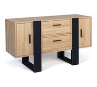 IDMarket – Buffet bas Phoenix 105 cm bois et noir
