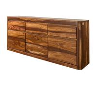 Buffet bas acacia/sheesham noisette ciré massif 185x40x80 cm (BxTxH) bois massif TORONTO #202