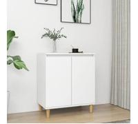 Buffet bas - AKOZON - 60x35x70 cm - Bois massif - Style Scandinave - 2 portes