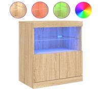 Buffet bas,armoire commode Buffet avec lumières LED,meuble de rangement chêne sonoma 60x37x67cm 1698847 FrenchDays