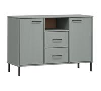 Buffet bas,armoire commode Buffet avec pieds en métal Gris 113x40x77cm Bois massif OSLO 1258623 FrenchDays