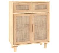Buffet bas,armoire commode Buffet Marron 60x30x75cm Bois de pin massif et rotin naturel 9097789 FrenchDays