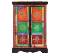 Buffet bas,armoire commode Buffet peint à la main avec portes 53x30x75cm Bois de manguier 4556643 FrenchDays