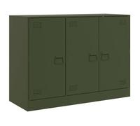 Buffet bas,armoire commode Buffet vert olive 99x39x73cm acier 8163042 FrenchDays