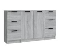 Buffet bas,armoire commode Lot de 3 Buffets Sonoma gris Bois d'ingénierie 4053508 FrenchDays