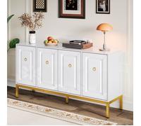 Buffet Bas avec Portes 3D | Meuble de Rangement pour Salon | Enfilade 140cm