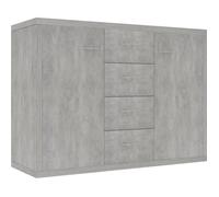 Buffet bas - AYNEFY - Gris béton - Contemporain - Design - 88x30x75 cm