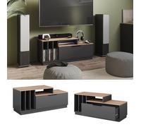 Buffet bas Betti, 120x49.9cm avec 1 porte, Anthracite/Sonoma, Vicco 51715