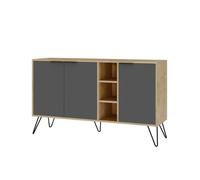 Buffet 3 Niches Et 3 Portes Clara - L142 Cm Marron