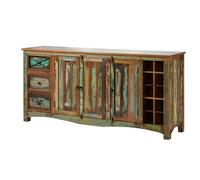 Buffet bas Bois de récupération multicolore laqué massif 193x45x90 cm bois massif NATURE OF SPIRIT #15