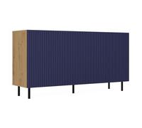 Buffet bas - CDF - CAMI - 3 portes - 6 niches - Bleu mat