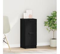 Buffet bas - Chêne noir - 2 portes - 30x30x70 cm - Bois d'ingénierie