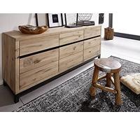 Buffet bas Chêne sauvage beige huilé 175x45x85 cm (BxTxH) VILLANDERS #208