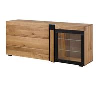 Buffet bas Chêne sauvage natur huilé massif 180x45x75 cm bois massif ROTTERDAM #117