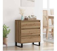 Buffet bas contemporain VIDAXL chêne artisanal 60 x 35 x 70 cm - bois d'ingénierie