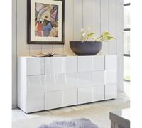 Buffet bas design laqué blanc 3 portes MADO