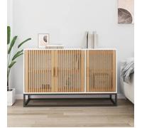 Buffet bas - DUOKON - Rhododendro - Bois d'ingénierie - 2 portes - Blanc - 105x30x65 cm