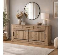 Buffet bas en bois 2 portes-3 tiroirs KAMELIA