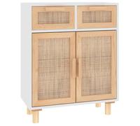 Buffet Bas - ESTINK - 85670 - Bois de pin massif - Rotin naturel - 60x30x75 cm