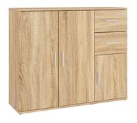 Buffet bas - ESTINK - 85670 - Chêne sonoma - Bois d'ingénierie - 91x29,5x75 cm