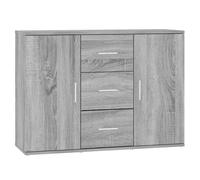 Buffet bas - ESTINK - Sonoma gris - Bois d'ingénierie - 91x29 5x65 cm - Petit meuble complément