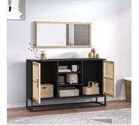 Buffet bas - ESTINK - ST5670 - Bois d'ingénierie - Noir - 105x30x65 cm