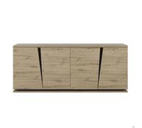 Buffet bas - GAMI - Split - Chêne artisan - 4 portes