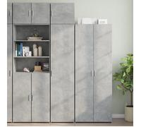 Buffet bas - JILI - Gris Armoire murale - pour salon - gris béton 45x42,5x40 cm bois d'ingénierie FR326