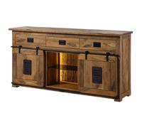 Buffet bas Manguier / Bois de récupération natur laqué massif 180x45x90 (BxTxH) bois massif RAILWAY LUX #102