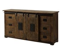 Buffet bas Manguier brun laqué RAILWAY #493 | 170x45x90 cm (BxTxH)99kgIndustrielmontémassif