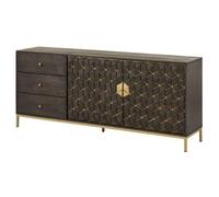 Buffet bas Manguier gris huilé massif 180x40x77 cm (BxTxH) bois massif DIAMOND #110