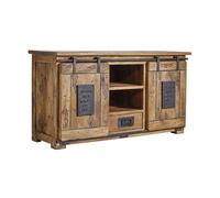 Buffet bas Manguier natur laqué massif 128x45x70 (BxTxH) bois massif RAILWAY #102