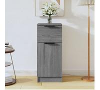 Vidaxl Buffet Sonoma Gris 30x30x70 Cm Bois D'ingénierie Marron
