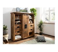 Buffet bas - MASSIVMOEBEL24 - RAILWAY N° 162 - Bois naturel - Industriel - Loft - 2 portes