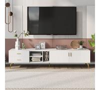 Buffet bas Merax avec tablette, 2 tiroirs et 2 portes et grand espace de rangement