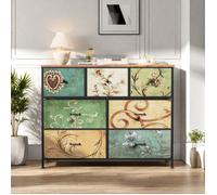 Buffet bas - Moderne - 100 cm - 7 tiroirs - Métal et panneaux de particules