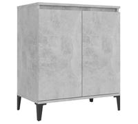 Buffet bas - OMABETA - Gris béton - 60x35x70 cm - 2 portes - Meuble de séjour