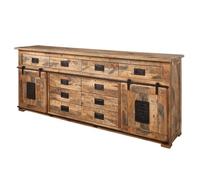 Buffet bas RAILWAY #122 natur 200x45x90 (BxTxH) bois massif