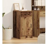 Buffet bas rustique - vidaXL - Bois massif - 1 porte, 1 tiroir - Marron - 40x41x75 cm