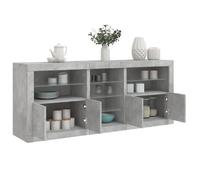 Buffet bas - SALUTUYA - BD1172 - Gris béton - Bois d'ingénierie - Éclairage LED RGB