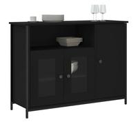 Buffet bas - SALUTUYA - BD3716 - Noir - Bois d'ingénierie - 100x35x75 cm