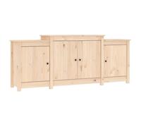 Buffet bas - SALUTUYA - BD47089 - Bois massif de pin - 164x37x68 cm - Marron