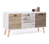 IDMarket – Buffet bas Bahia scandinave 113 cm 3 portes