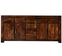 Buffet bas Sheesham brun laqué 200x45x90 cm (BxTxH) METRO LIFE #134